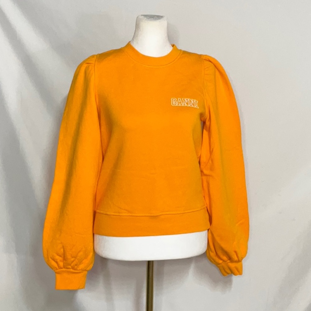 GANNI Vibrant Orange Pullover